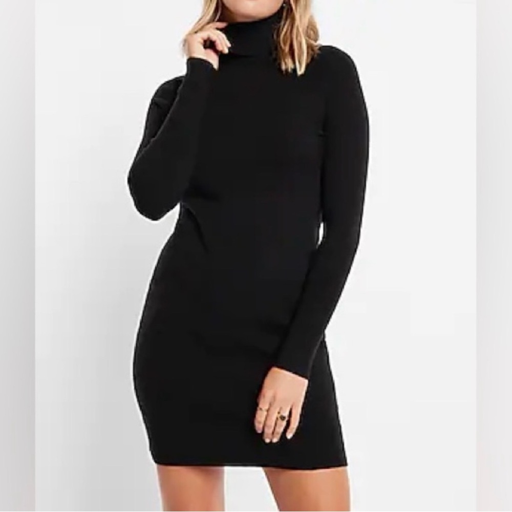 Express Black Long Sleeve Dress